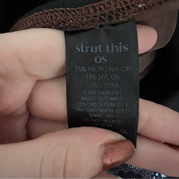 Strut This Brown Croc Embossed High Rise Leggings - Picture 5 of 5